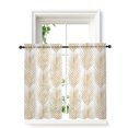 thumbnail image 1 of Tan Palm Leaves Curtains 45 Inch Length,Sheer Curtains for Bedroom Living Room Window Summer Jungle Tropical Tree Coastal Plants Rod Pocket Drapes Kitchen Curtains Small Half Window 42"x45" 2 Panels, 1 of 7