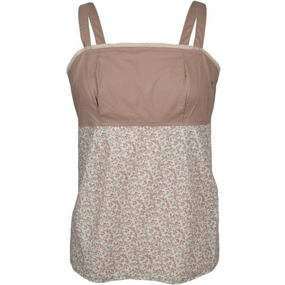 Tan Pattern Juniors Tank Top