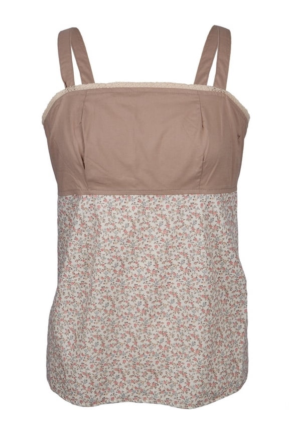 Tan Pattern Juniors Tank Top