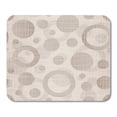 thumbnail image 1 of Tan Pattern Natural Drawing Circles Neutral Taupe Burlap Plaid Woven Mousepad Mouse Pad Mouse Mat 9x10 inch, 1 of 3