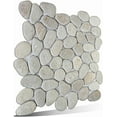 thumbnail image 1 of Tan Pebble Mosaic, Tumbled Stone Backsplash Tiles for Kitchen Walls, Shower and Bathroom Floors, and Outdoor Areas (12" X 12"), 1 of 18