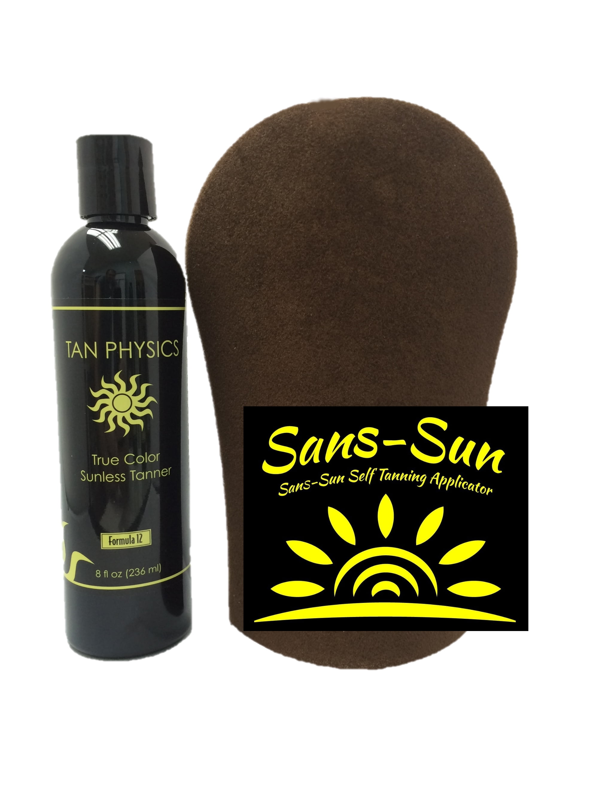 Tan Physics True Color Tanner 8 oz w/ FREE Tanning Mitt by Sans-Sun