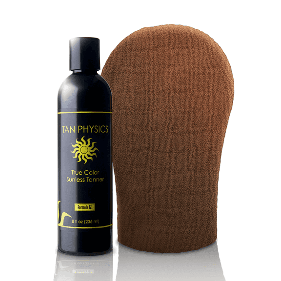 Tan Physics True Color Tanner 8 oz w/ FREE Tanning Mitt by Sans-Sun
