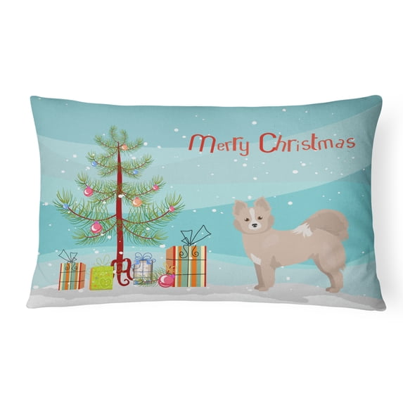 Tan Pomchi Christmas Tree Canvas Fabric Decorative Pillow