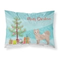 thumbnail image 1 of Tan Pomchi Christmas Tree Fabric Standard Pillowcase, 1 of 4