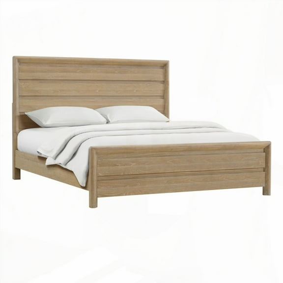 Tan Queen Panel Bed - Easy Assembly, Contemporary Style