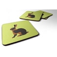 thumbnail image 1 of Tan Rabbit Green Foam Coaster - Set of 4, 1 of 1