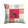 thumbnail image 1 of Tan Rabbit Love Fabric Decorative Pillow, 1 of 4
