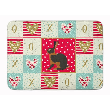 Tan Rabbit Love Machine Washable Memory Foam Mat