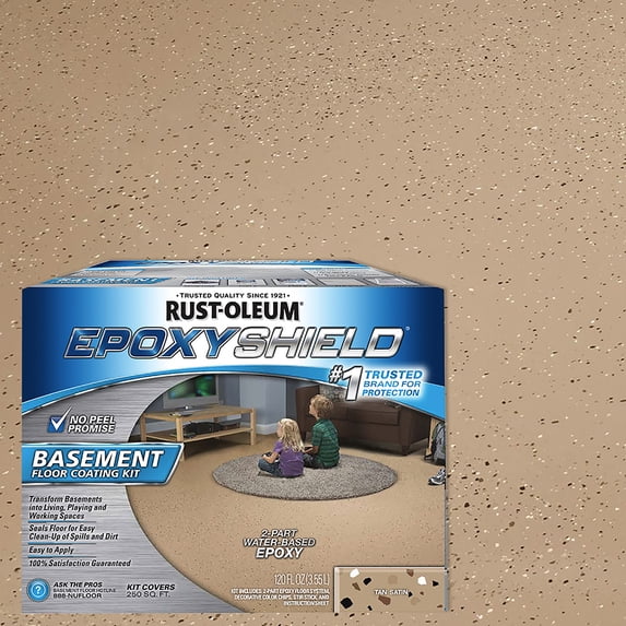 Rust-Oleum EpoxyShield, Tan Basement Satin Floor Coating Kit-203008 ...