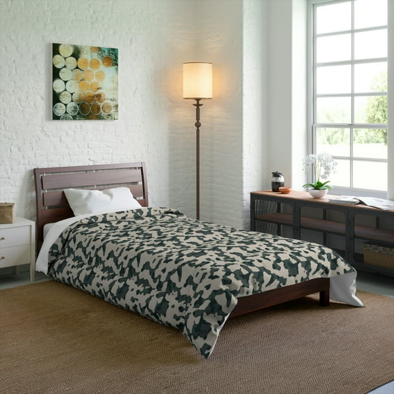Tan Sand/Rock Abstract Pattern Camo Comforter - Camo Color Code 0048