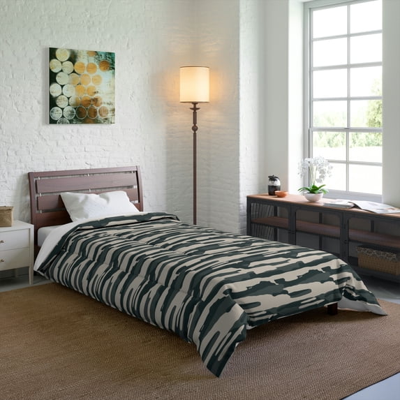 Tan Sand/Rock Swipes Pattern Camo Comforter - Camo Color Code 0047