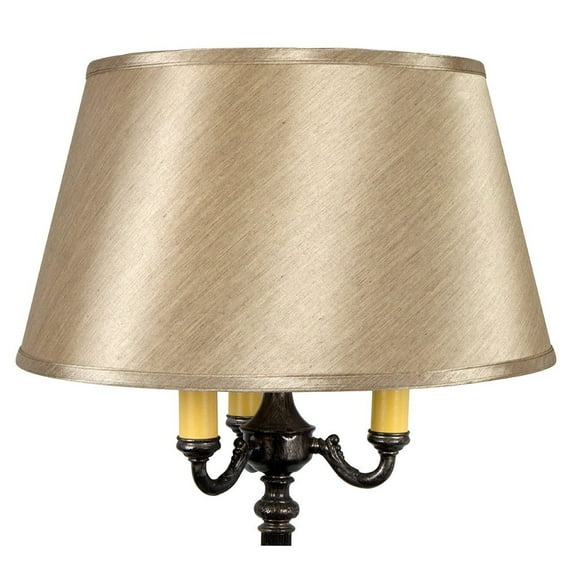 Tan Silk 19 Inch Barrel Drum Floor Lampshade Replacement