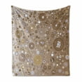 thumbnail image 1 of Tan Soft Flannel Fleece Throw Blanket, Soft Colored Circles and Dots in Different Sizes Bubble Shapes Artistry, Cozy Plush for Indoor and Outdoor Use, 60" x 80", Tan Pale Purple Cream, by Ambesonne, 1 of 6