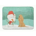 thumbnail image 1 of Tan Spaniel Snowman Christmas Machine Washable Memory Foam Mat, 1 of 4