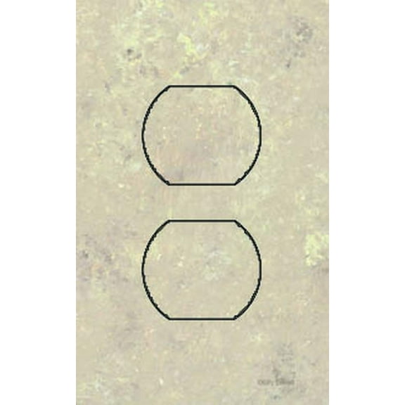 Tan Sponged Single Duplex SwitchStix Peel and Stick Art Deco Outlet Wall Plate Cover Applique Washable Heat/Steam/Water-Resistant - 1 unit included