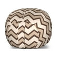 thumbnail image 1 of Tan Storage Toy Bag Chair, Classic and Chevron Zigzag Pattern Waves Geometric Retro Style Tiling, Stuffed Animal Organizer Washable Bag, Small Size, Brown and Tan, by Ambesonne, 1 of 3