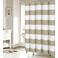 thumbnail image 1 of Tan Taupe Stripe Shower Curtain for Bathroom Hotel Quality Fabric Shower Curtains,Taupe Tan Brown Stripes Decorative Bathroom Shower Curtain Set with Hooks Small Stall Size 36" x 72", 1 of 5
