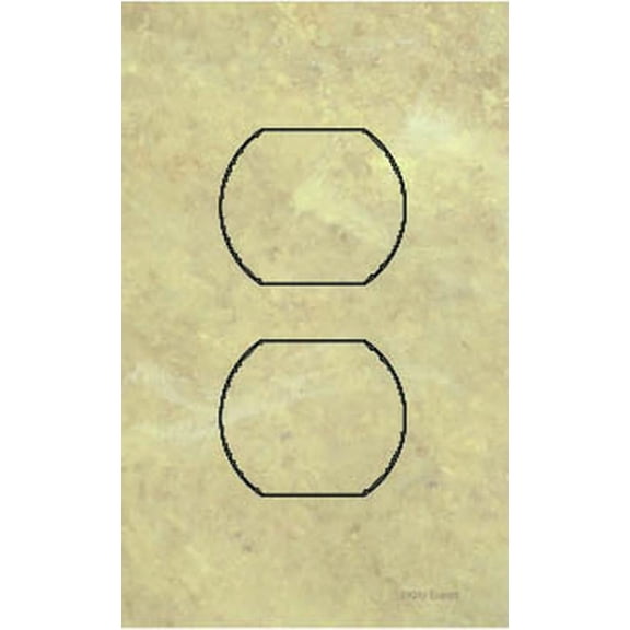 Tan Texture Single Duplex SwitchStix Peel and Stick Art Deco Outlet Wall Plate Cover Applique Washable Heat/Steam/Water-Resistant - 1 unit included