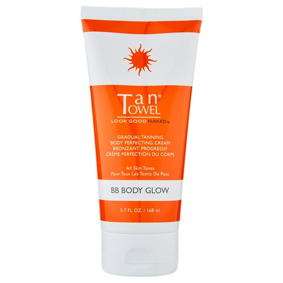Tan Towel Body Glow Gradual Self Tanner Perfecting Bb Cream, 5.7 Oz