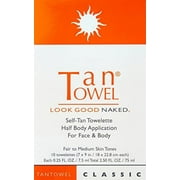 Tan Towel Self Tanner Towelette Half Body Classic, 10 Ct
