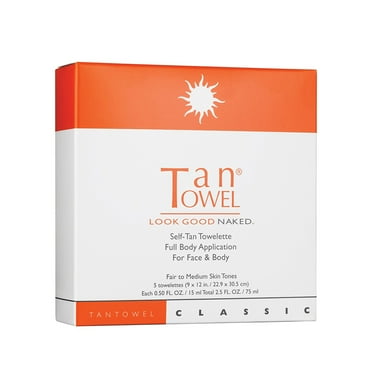 Tan Towel Total Body Self-Tan Towelette, 5 Ct