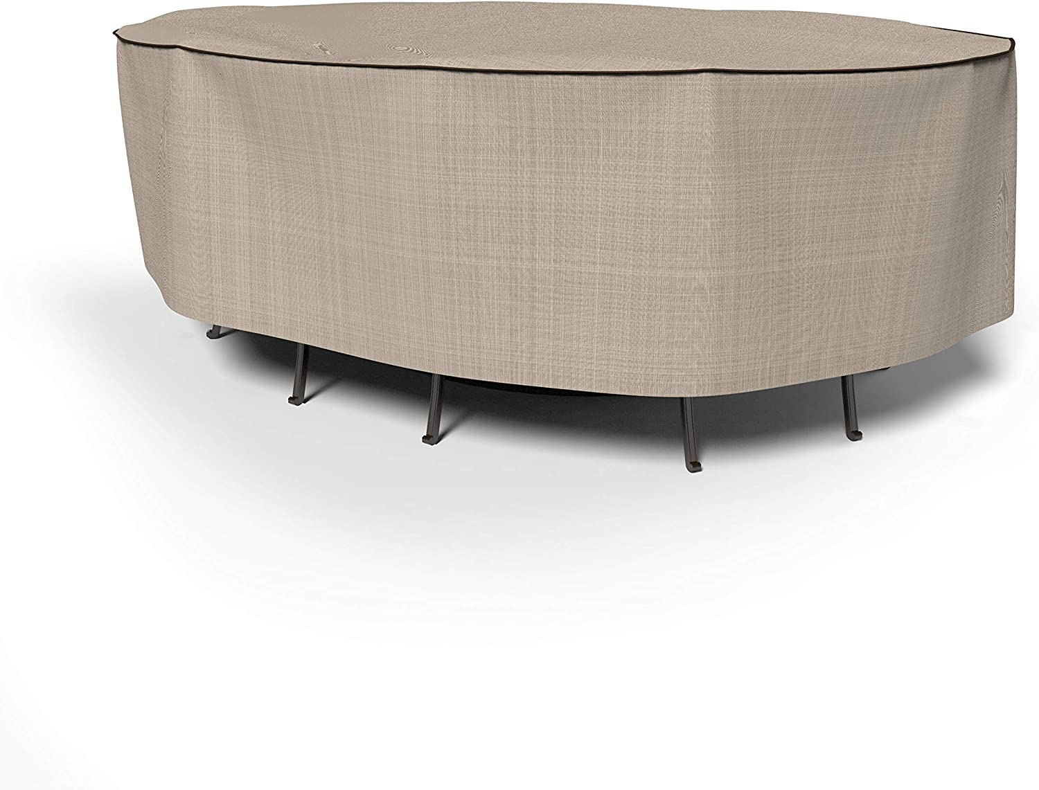 Tan Tweed Oval Patio Table and Chairs Combo Cover, Small