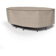 Tan Tweed Oval Patio Table and Chairs Combo Cover, Small