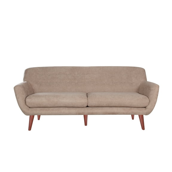 Tan , Upholstered Elegance And Comfort, 74.23 In. Depth, 35.15 Width, 32.19 Height, 106.25 Lb. Weight With Arm Rests,