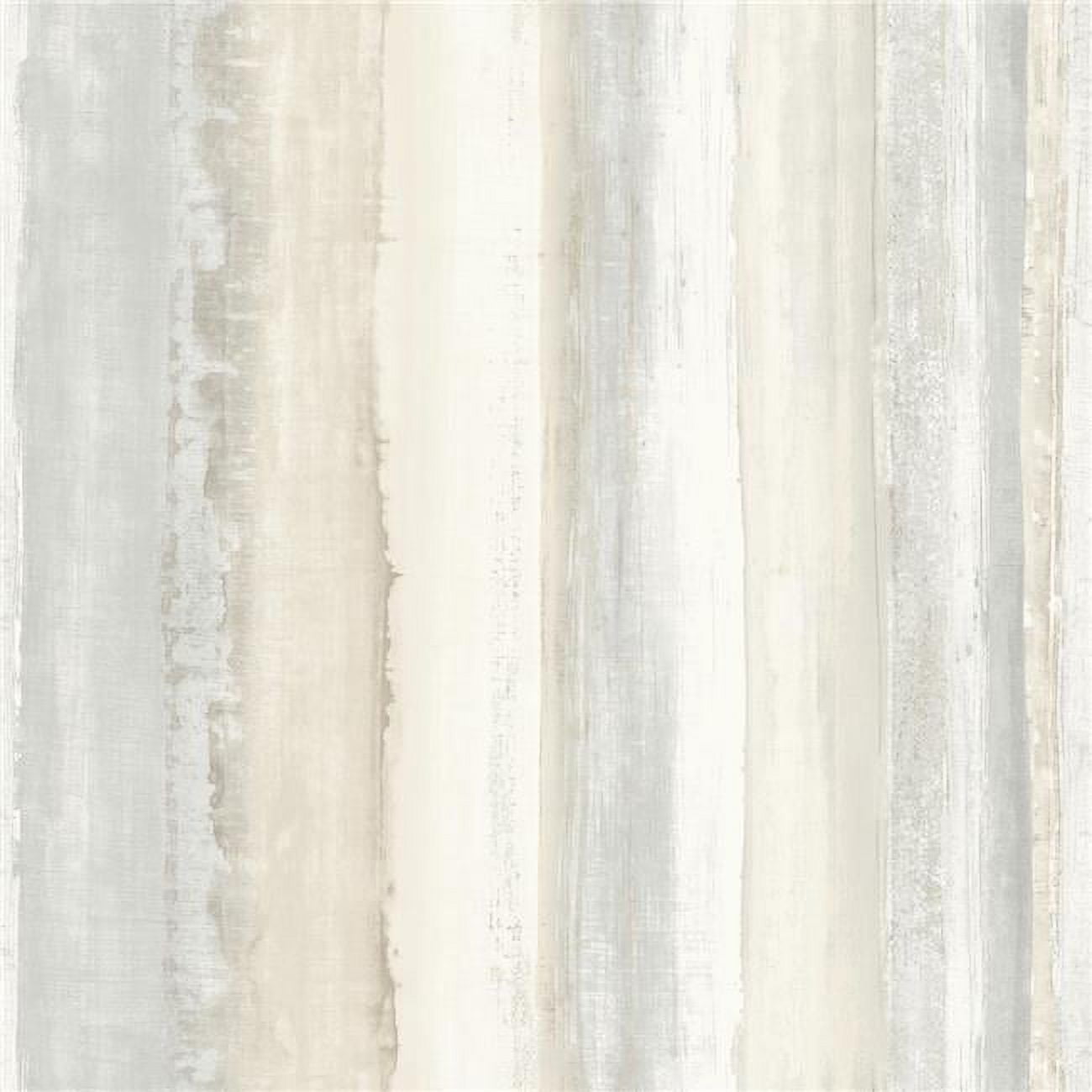 Tan Watercolor Stripe Peel and Stick Vinyl Wallpaper