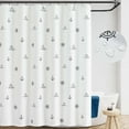 thumbnail image 1 of Tan and White Shower Curtain Nautical Simple Fabric Shower Curtain for Bathroom Ocean Theme Sailboat Waterproof in Bath 72x72 inches Shower Curtains Set with Curtain Hooks, 1 of 6