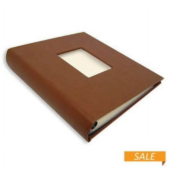 Tan bonded-leather Freeport TRAVELLER with cover frame by Gallery Leather - 4x6