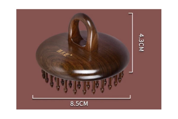 Tan mujiang Round Shape Tooth-Inserted Handheld Scalp Massager Brush ...