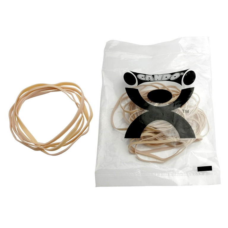 Tan rubber bands, 25 each
