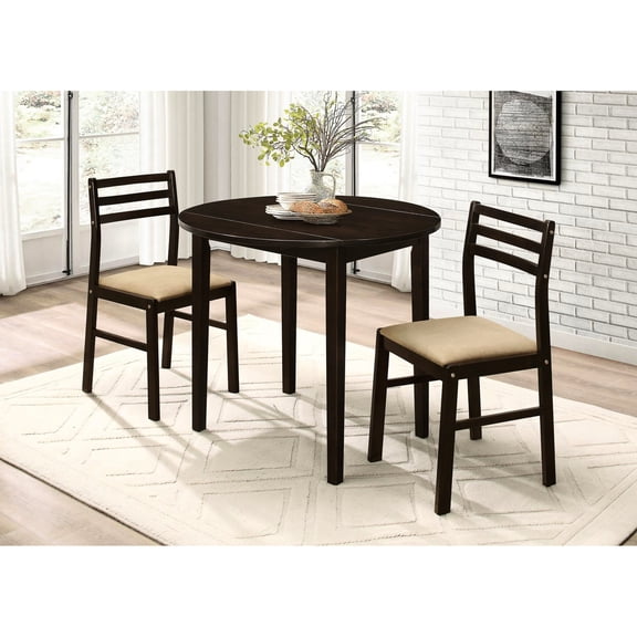 Tan - toned | Extendable 3 - piece dining set for various dining occasions | Brings elegance and convenience