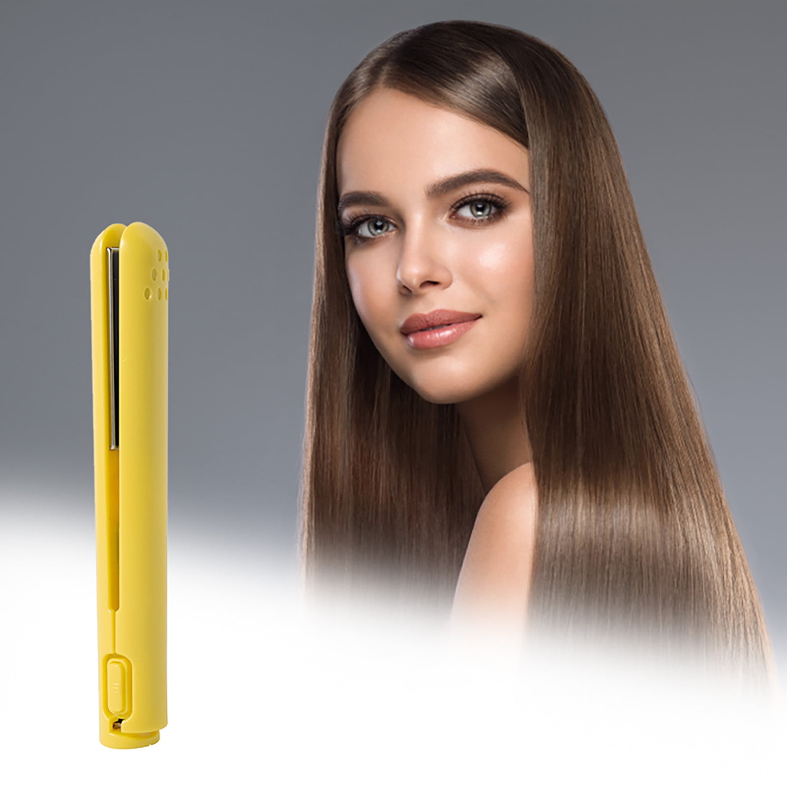 TanChengg Ac Coil Brush Straightener Mini Dual Purpose Curling Mini