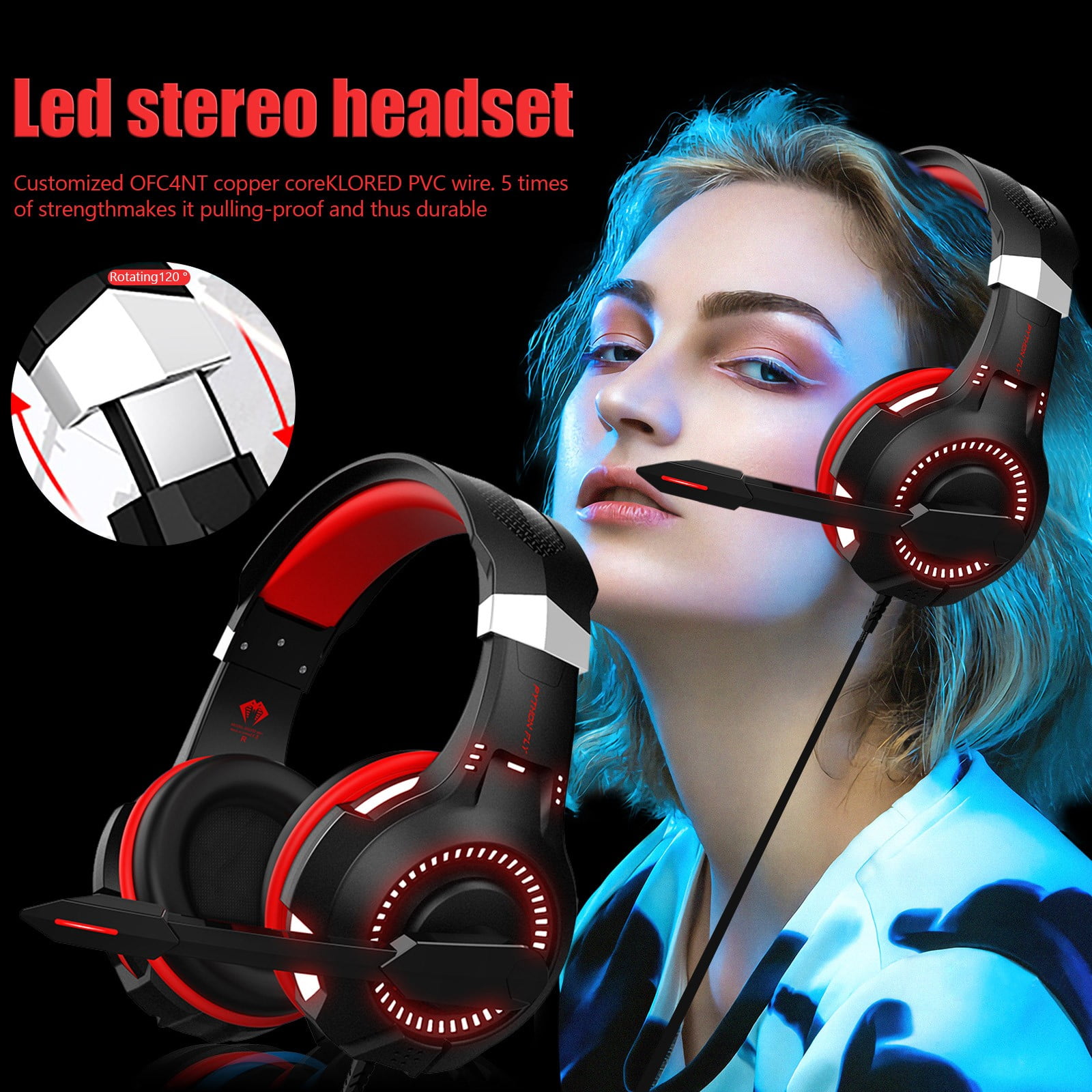TanChengg Beat Earphones G2000MAX GAMING HEADSET 7.1 SurroundMic LED