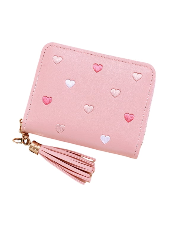 Preppy Clothes for Girls 10-12 Cosmetic Pouch Wallet Cards Wallet Holder PU Pack Cartoon Girls Wallets Mini Novelty Billfold Girls Little Fold Kids