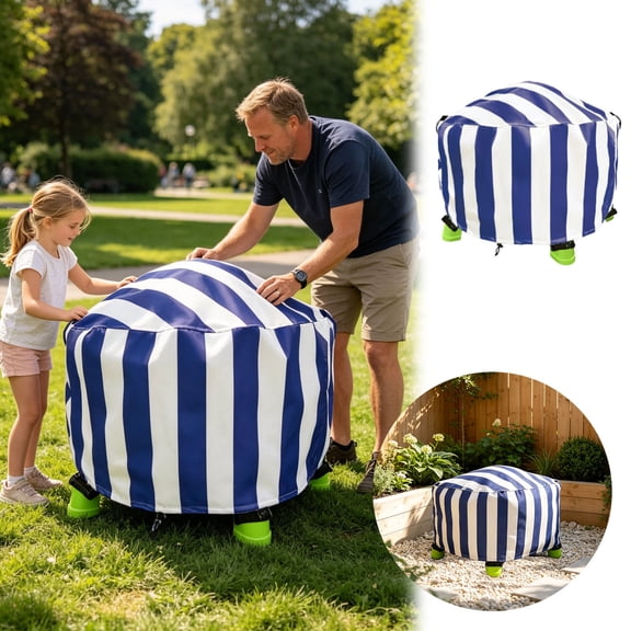 TanGnanna Water Table Cover, Round Water Table Cover, Elastic Windproof Round Outdoor Table Cover, Blue Kids Protector For Beach Sand & Water Play Activities