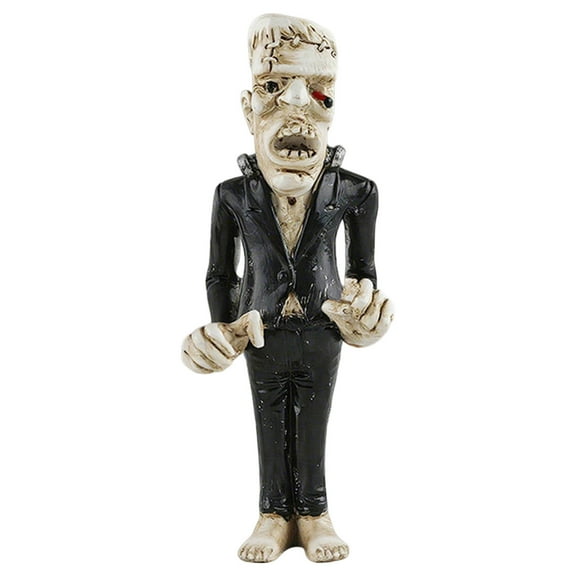 TanSiDing 1.9pcs Spooky Halloween Decor Stitched Jacket Monster Figurine Scary Detailed Resin Statue for Party Centerpiece Black