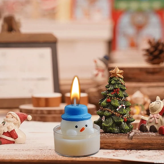TanSiDing 1pcs Winter Aroma Candle Ambiance Sensation Snowflake Handmade Christmas Soy Wax Decorative Festive Home Decor Gift