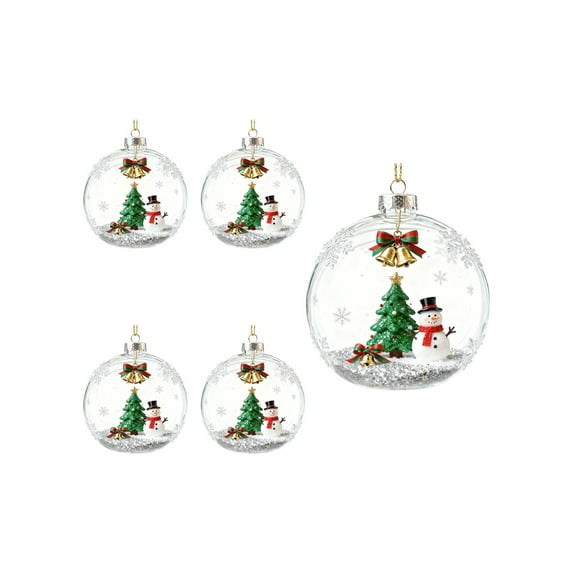 TanSiDing 10pcs Acrylic Christmas Tree Hanging Ornaments, Shatterproof Holiday Decorations for Indoor Outdoor Home Party Fireplace Car Rearview Mirror Festive Decor