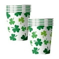 thumbnail image 1 of TanSiDing 10pcs St. Patrick's Day Disposable Paper Cups, Party Drinking Cups for Holiday Celebration, Durable Paperware for Hot & Cold Beverages, Festive Party Supplies, 1 of 6