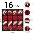 thumbnail image 1 of TanSiDing 16pcs Velvet Christmas Balls Ornaments Flocked Hanging Decorations for Festive Tree Home Holiday Party Decor C(6cm), 1 of 4