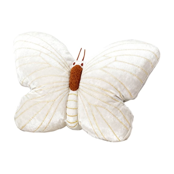 TanSiDing 1pcs Butterfly Throw Pillow Decorative Cushion for Home Decor, Soft Polyester Accent Pillow for Living Room Bedroom Sofa Chair, Floral Embroidery Boho Chic Gift