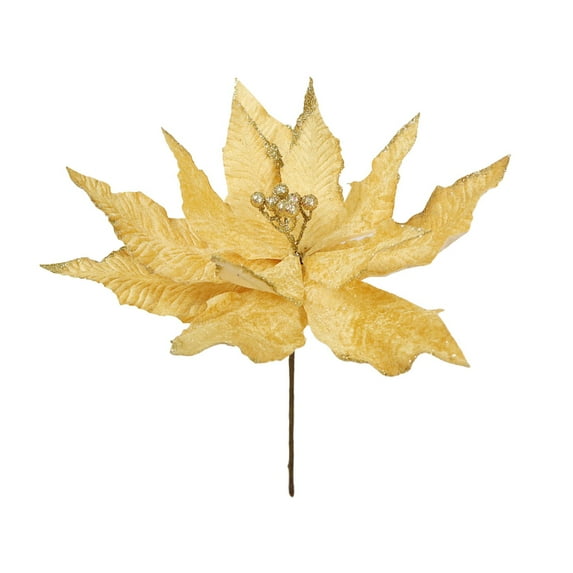 TanSiDing 1pcs Christmas Tree Flower Decoration Realistic Cloth Poinsettia Floral for Holiday Party Wedding Home Decor A