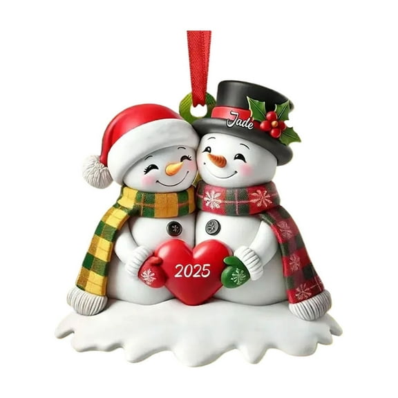 TanSiDing 1pcs Christmas Tree Snowman Ornament Acrylic Pendant, Festive Holiday Decor with Durable Material, Easy-Hang Design for Xmas Tree Wreath Garland Decoration