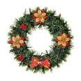 thumbnail image 1 of TanSiDing 1pcs Christmas Wreath with Golden Bow Pinecones Berries, Durable All-Season Holiday Door Hanging Decor for Indoor Outdoor Festive Home Entryway 35cm, 1 of 6
