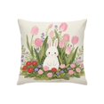 thumbnail image 1 of TanSiDing 1pcs Easter Pillow Cover Decorative Throw Pillowcase, Soft Flannel Plush Cushion Cover for Spring Home Decor, Sofa Bedroom Living Room Accent 45*45cm, 1 of 6