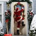 thumbnail image 1 of TanSiDing 1pcs Festive Christmas Door Cover Decorative Polyester Hanging Cloth for Holiday Party Home Entryway Decor 90*200cm, 1 of 6